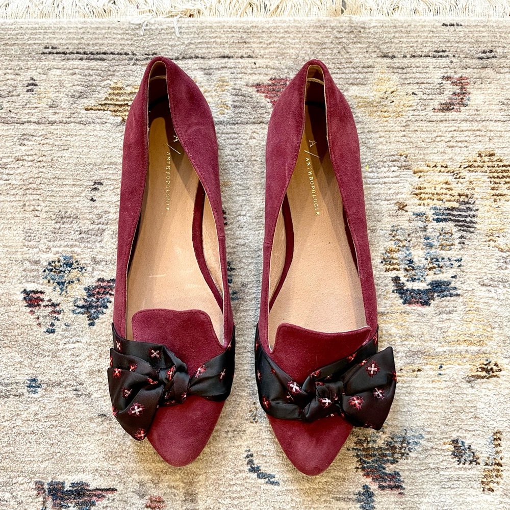 Anthropologie Suede Flats